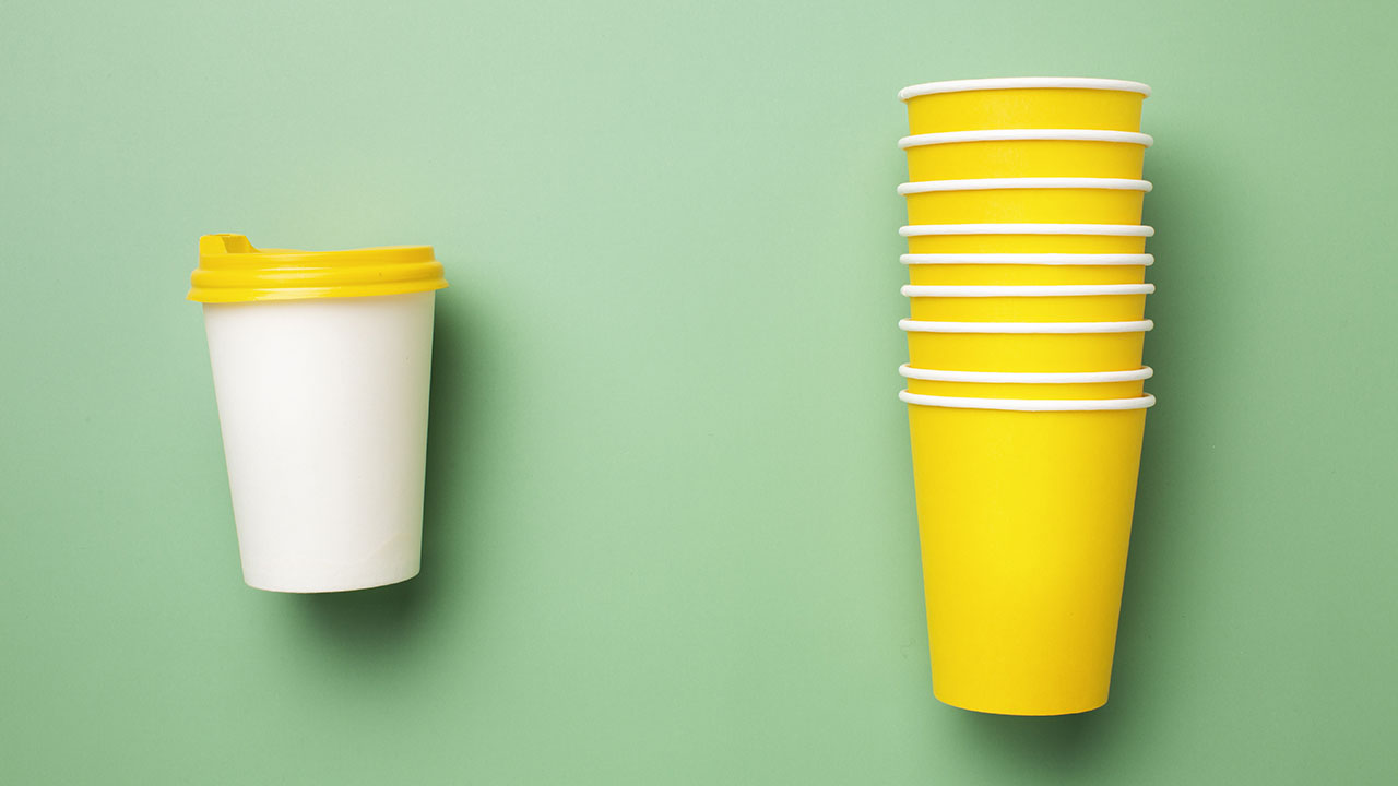 لیوان یکبار مصرف گیاهی